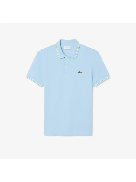 Поло Lacoste голубое