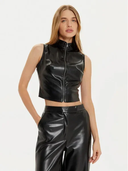 Guess Vestă elegantă Vixen negru