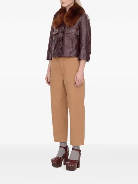 Gulerat geanta de piele Chloé violet