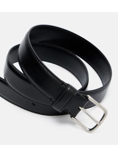Cu centură curea The Row din piele clasică negru