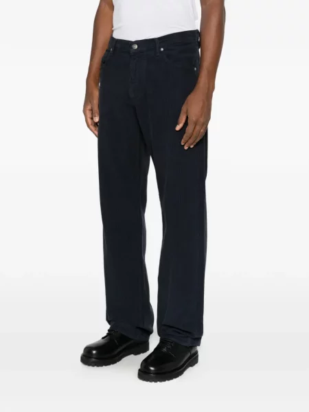 Τζιν με ίσιο πόδι Emporio Armani κοτλέ μπλε