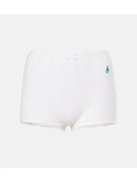 Pantaloni scurți Jw Anderson din cașmir alb