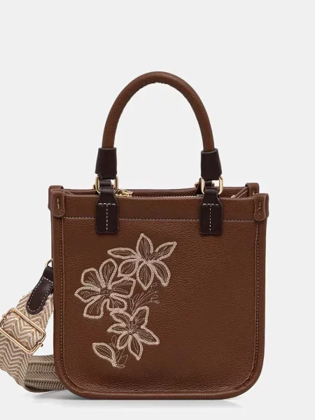 Medicine torebka crossbody z imitacji skóry brązowa