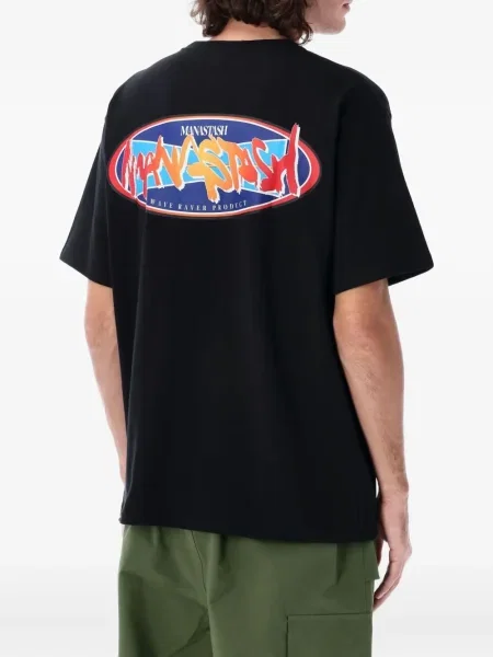 Grafic tricou Manastash cu imagine negru