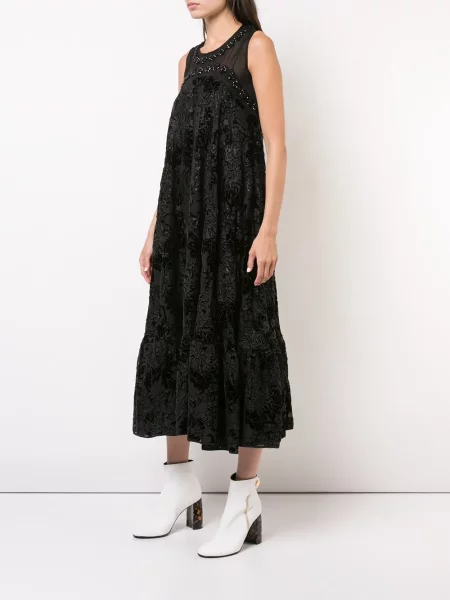Rochie Rochas cu model floral negru