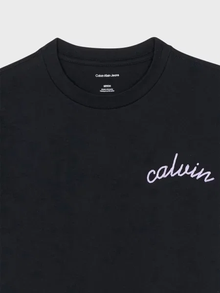 Вишита футболка Calvin Klein Jeans чорна