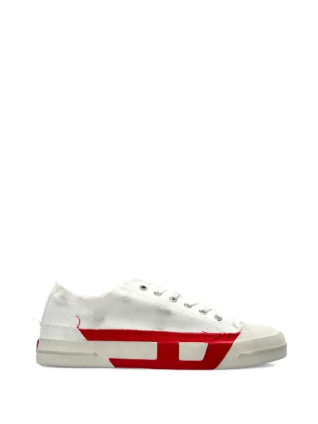 Sneakerși Diesel zdrențuiți cu dungi alb