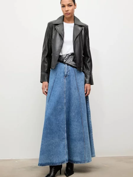 Джинсова спідниця Answear.LAB midi розкльошена