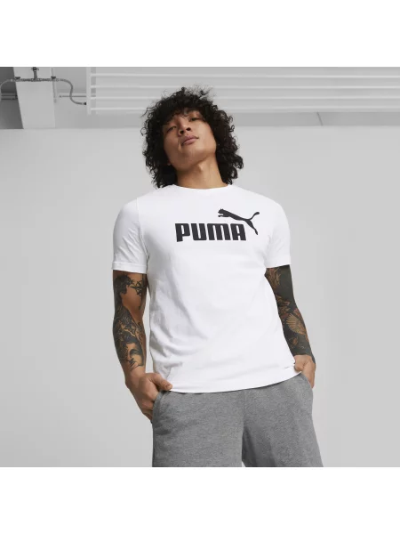 Koszulka z logo Essentials PUMA White biała
