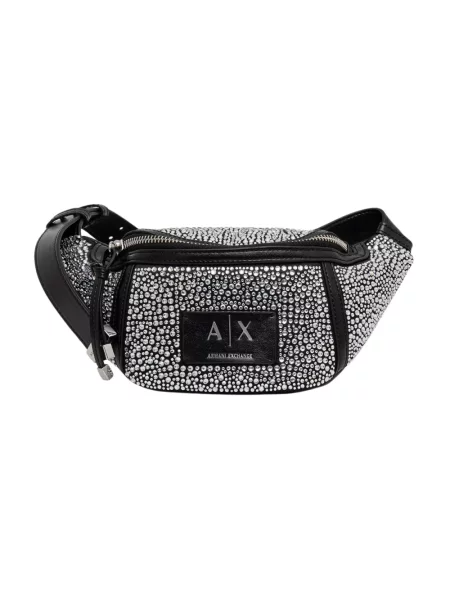 Armani Exchange nerka z imitacji skóry czarna