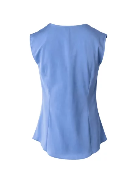 Bluzka Silk95five z dekoltem w serek niebieska