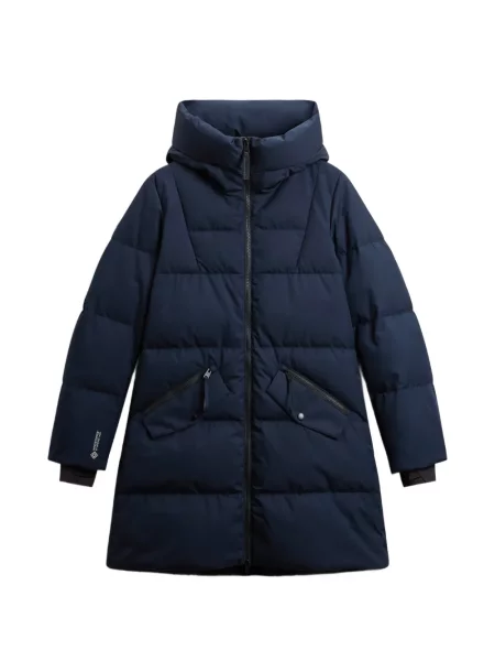Palton Woolrich cu glugă albastru