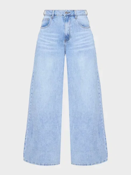Широкі джинси PRPY бавовна/поліестер блакитний