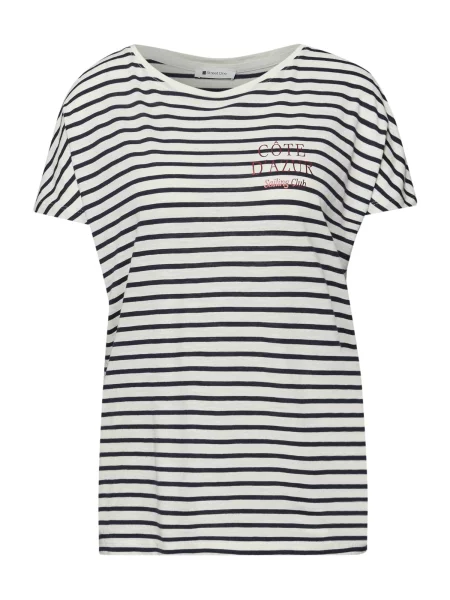 STREET ONE Tricou bleumarin / roșu alb