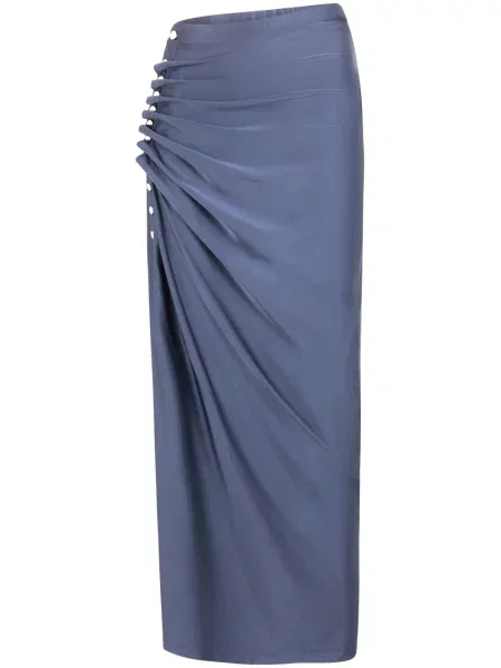 Spódnica Rabanne drapowana niebieska