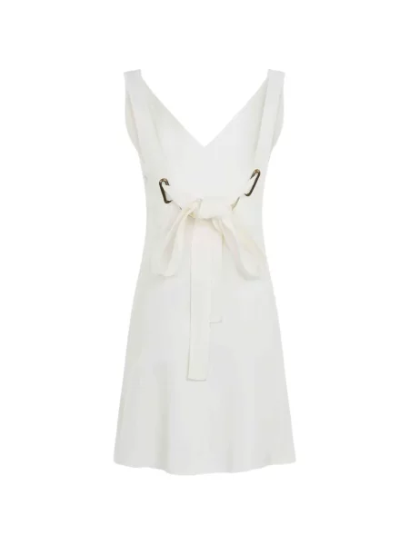 Rochie mini Chloé cu decolteu în V alb