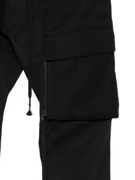 Pantaloni cargo D Hygen din jacard negru