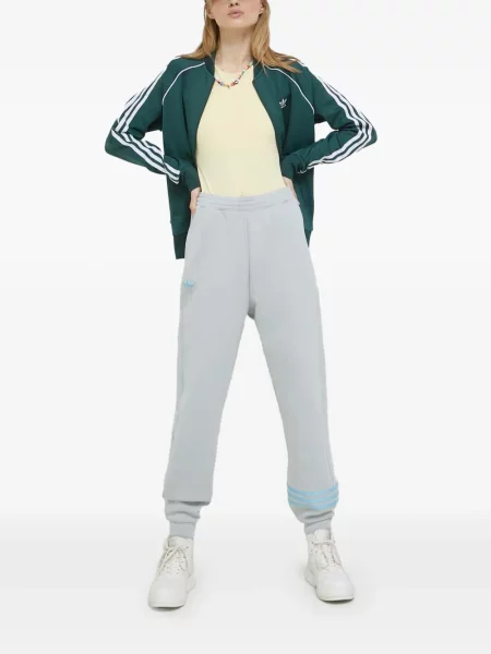 Ριγέ τρέξιμο μπλούζα Adidas από διχτυωτό κόκκινο