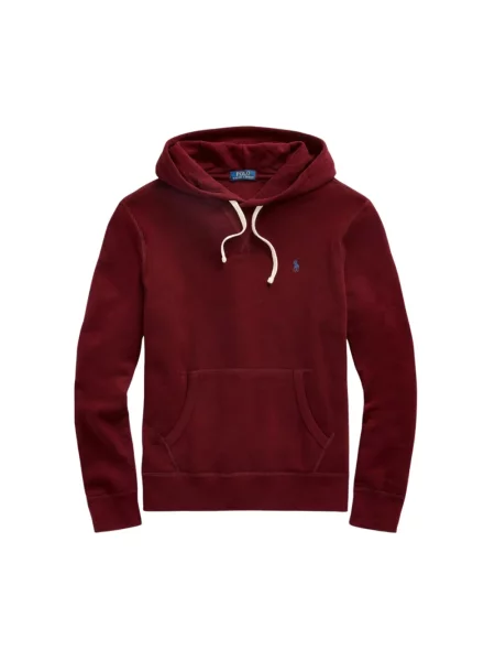 Bluza z kapturem Polo Ralph Lauren polarowa z kapturem czerwona