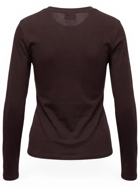 TOPSHOP Tričko EVERYDAY tmavohnedá