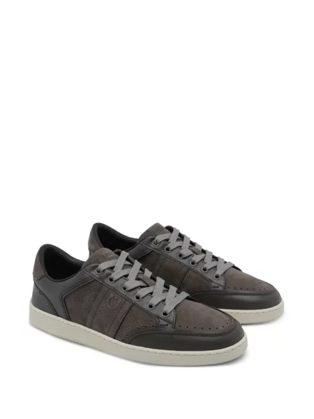 Sneakerși Ferragamo din piele maro