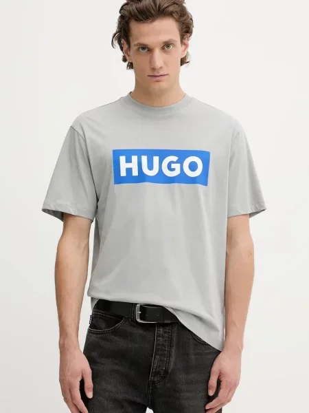 HUGO Blue tričko Nico šedé