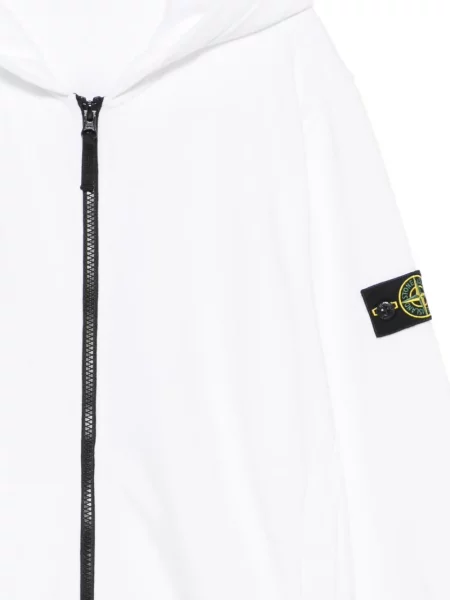 Bluza z kapturem dziecięca Stone Island biała