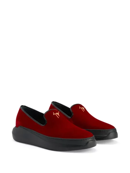 Loaferiai Giuseppe Zanotti velvetinės raudona