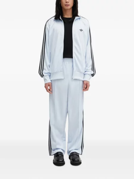 Pantaloni Adidas cu broderie cu dungi alergare negru