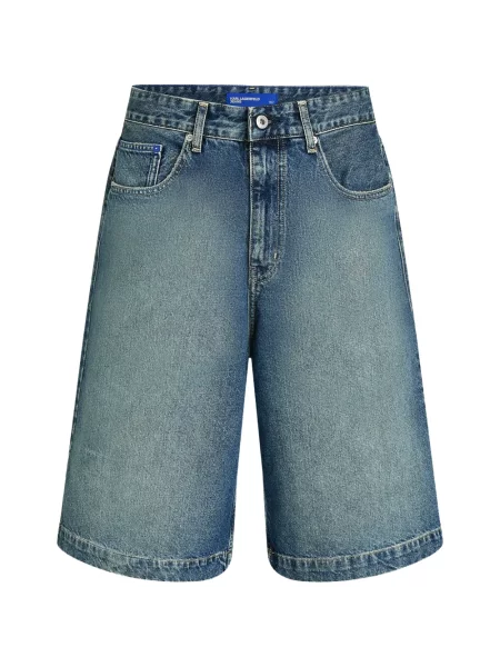 Pantaloni scurți din denim Karl Lagerfeld Jeans albastru