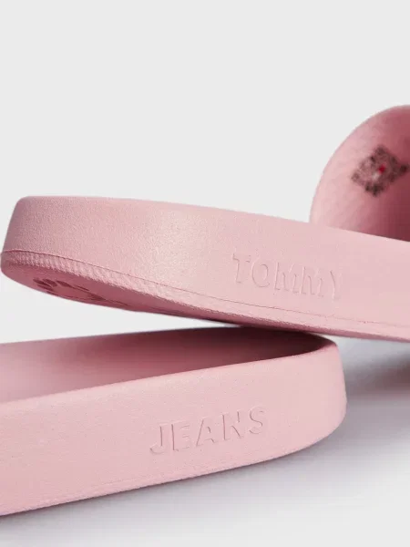 Шльопанці Tommy Jeans рожеві