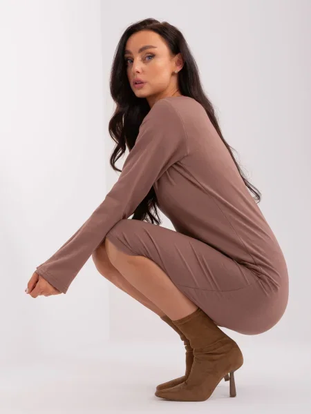 Rochie maxi Fashionhunters de costum maro