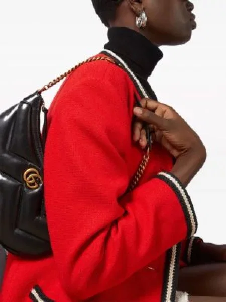 Iš natūralios odos mažas odinė rankinė Gucci juoda