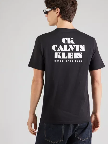 Calvin Klein Jeans Tričko čierna biela