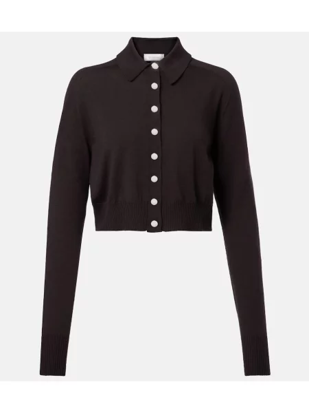 Kardigan Sportmax wełniany brązowy