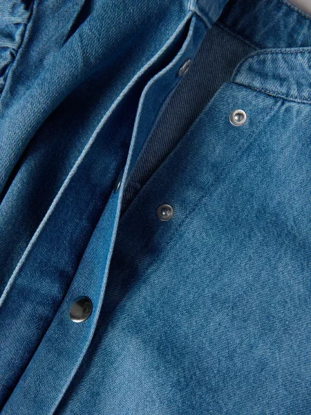 Reserved Джинсова сорочка з об'ємними рукавами синій