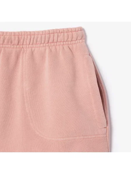 Lacoste Krótkie Spodenki Natural Dyed Cotton Fleece różowe