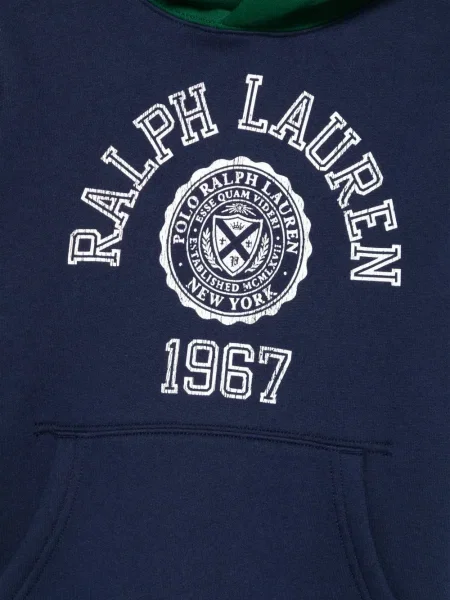 Bluza z kapturem dziecięca Polo Ralph Lauren niebieska