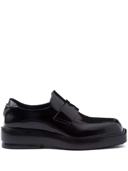 Kožené loafers Prada černé