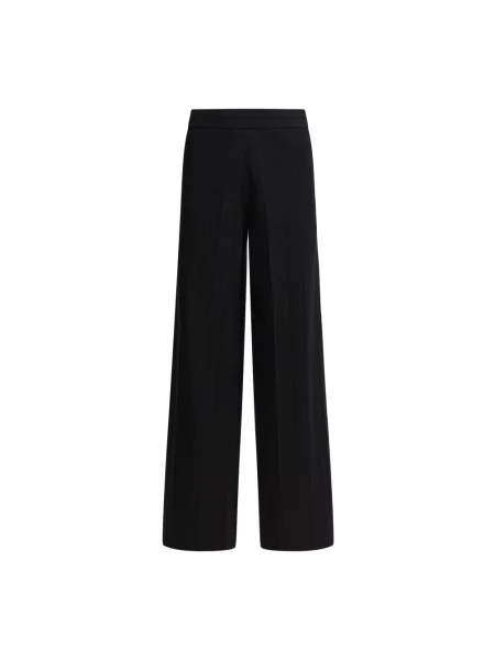 Lniane spodnie Max Mara czarne