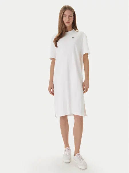 Lacoste Φόρεμα καθημερινό Εκρού Oversize