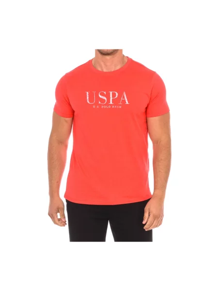 Koszulka polo U.s Polo Assn. z krótkim rękawem ze sznurkiem czerwona