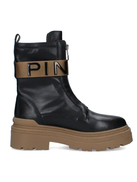 Pinko cizme de piele Mia 13 negru