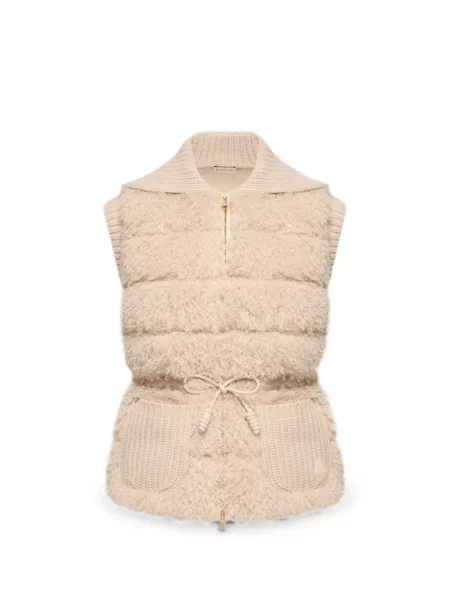 Matlasat vestă Moncler din piele de oaie