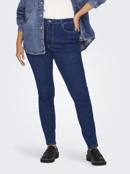 ONLY Carmakoma Jeans albastru