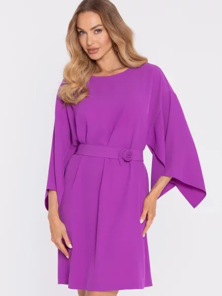 Cu centură rochie Made Of Emotion violet