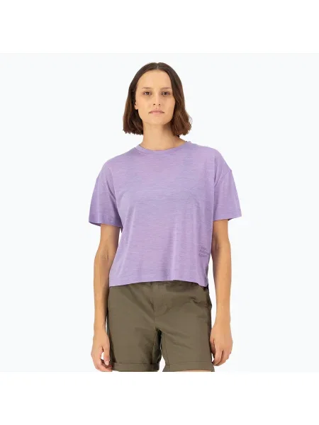 Дамска термо тениска Mons Royale Zephyr Tencel Boxy lupin виолетово