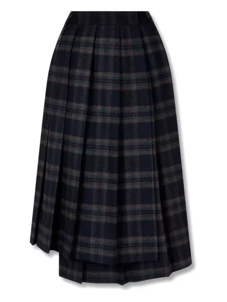 Plisirana plisirana suknja Tomboy karirana plava