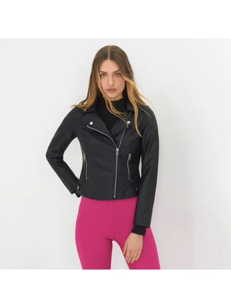 Sinsay Bunda biker Stříbrná