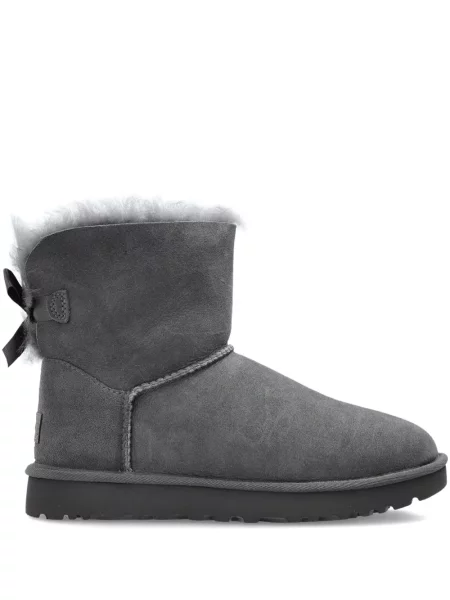 Боти Ugg с панделка сиво